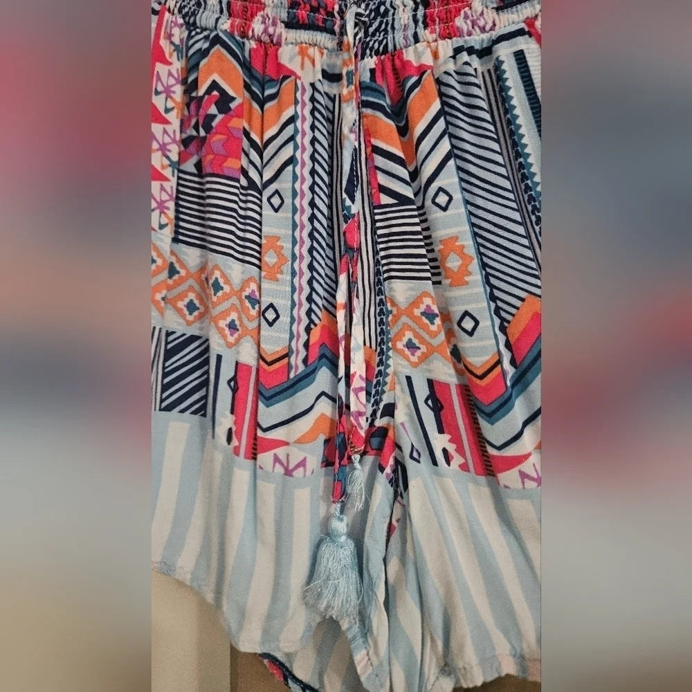 Vera Bradley Geometric Print Lounge Set Tank & Shorts Rayon Size M